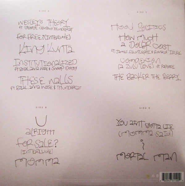 LP X2 Kendrick Lamar – To Pimp A Butterfly