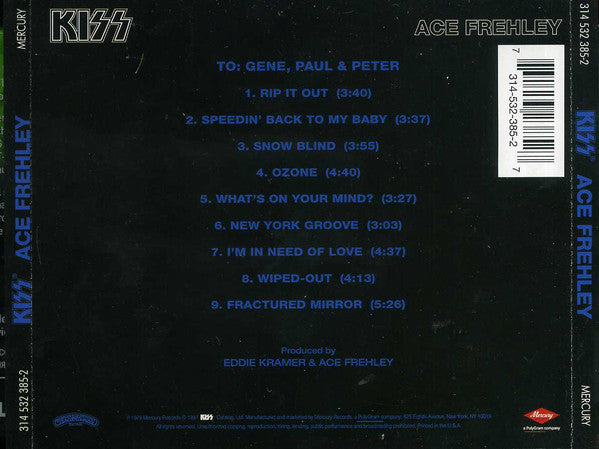 CD Kiss, Ace Frehley – Ace Frehley