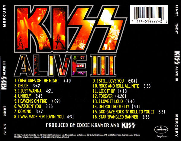 CD Kiss – Alive III
