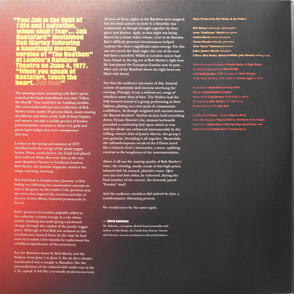 LP X2 Bob Marley & The Wailers – Live At The Rainbow, 4th June 1977