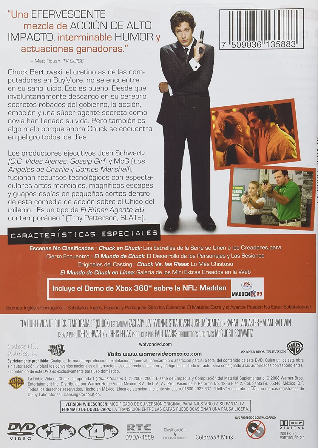 DVD La doble vida de Chuck - temporada 1