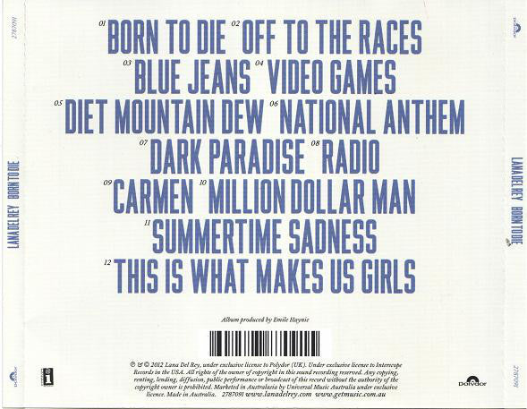 CD Lana Del Rey – Born To Die