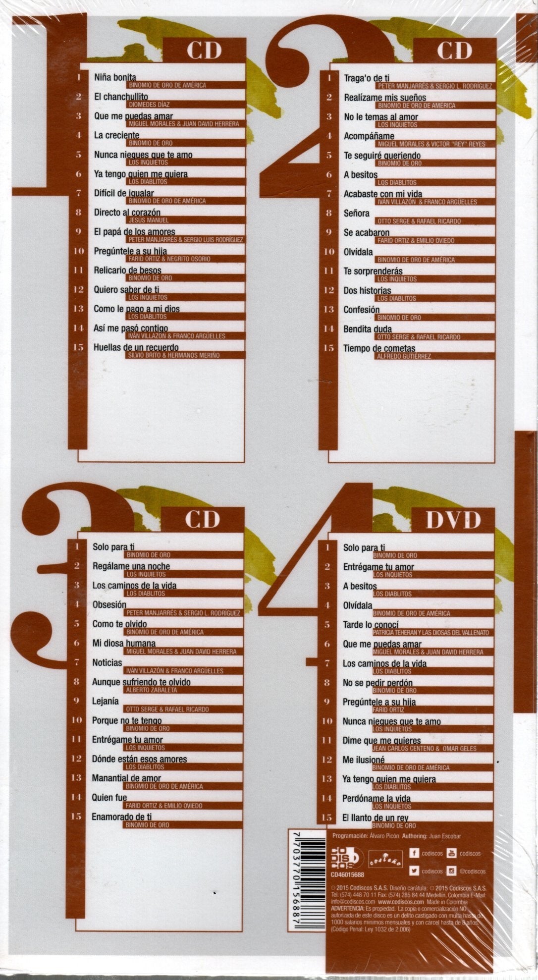 CDX3 + DVD Las Inolvidables Del Vallenato