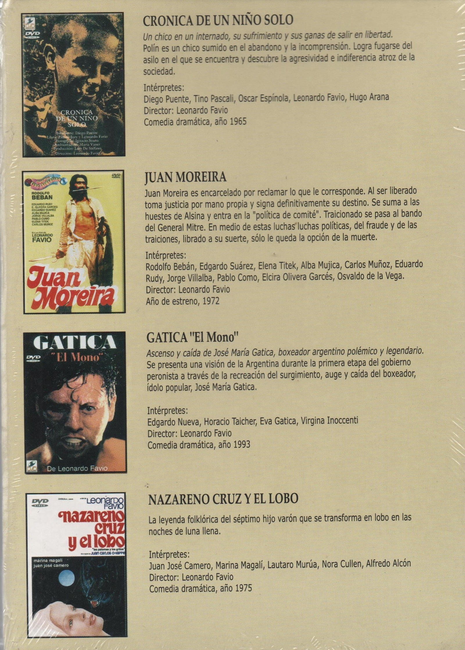 DVD Leonardo Favio de colección - Films group