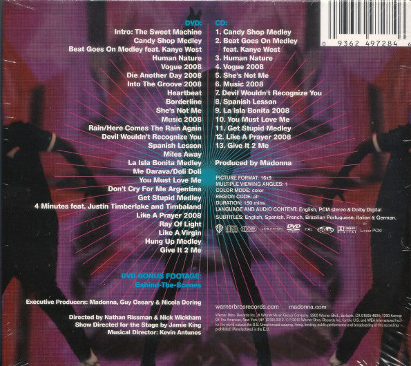 DVD + CD MADONNA - STICKY & SWEET TOUR