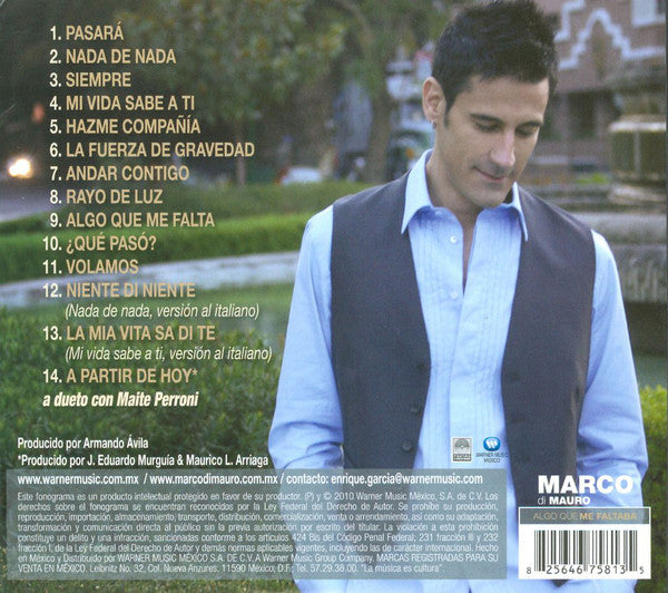 CD Marco Di Mauro ‎– Algo Que Me Faltaba