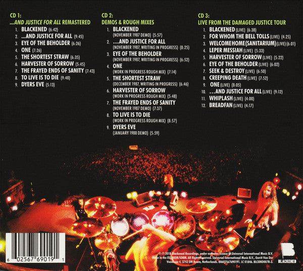 CD x 3 Metallica · ...And Justice For All