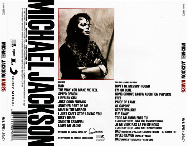 CD X2 Michael Jackson – Bad 25