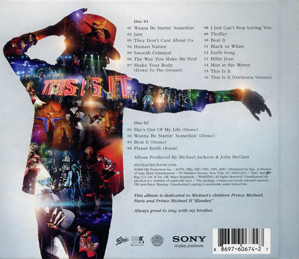 CD X2 + Libro Michael Jackson – This Is It