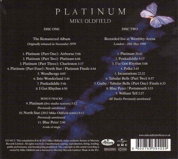 CD Mike Oldfield – Platinum