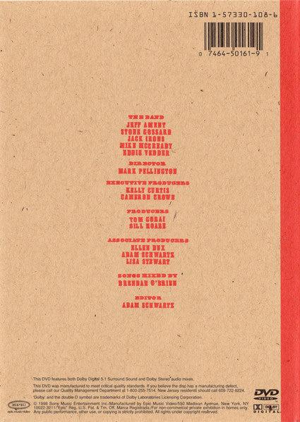 DVD Pearl Jam – Single Video Theory