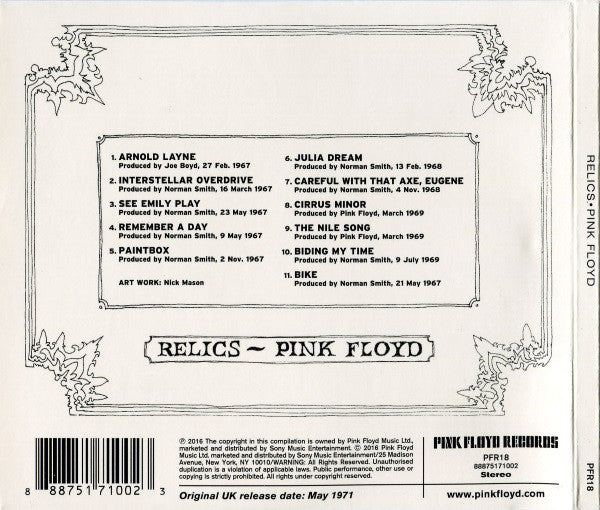 CD Pink Floyd – Relics
