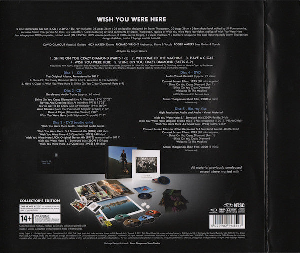 CD +DVD + Blu Ray Pink Floyd – Ceci n'est pas une boîte. Wish You Were Here. Immersion Box Set.