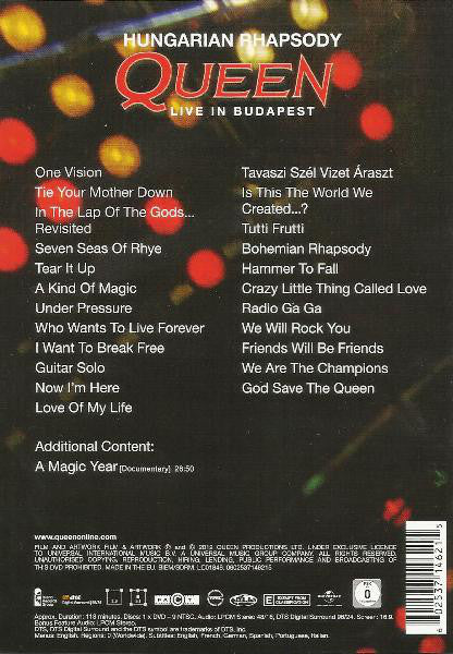 Queen – Hungarian Rhapsody - Live In Budapest / DVD