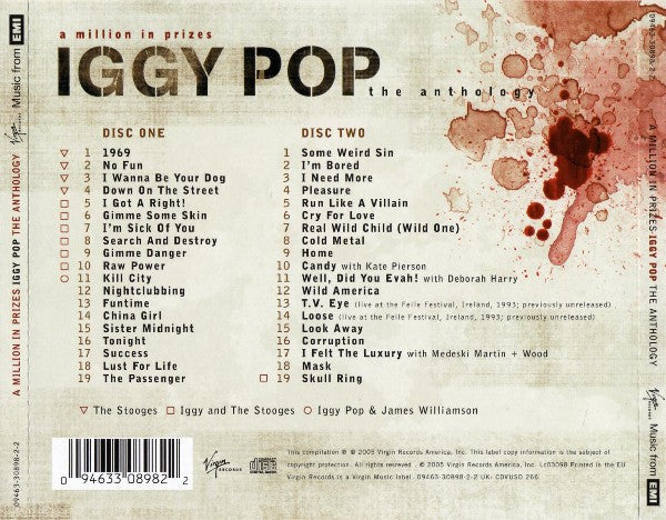 CD X2 Iggy Pop – A Million In Prizes: The Anthology