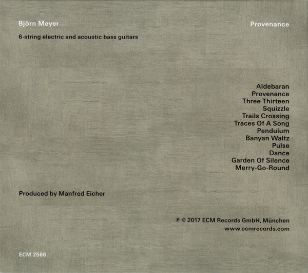 CD Bjorn Meyer - Provenance