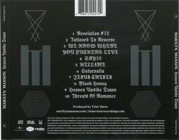 CD Marilyn Manson - Heaven Upside Down