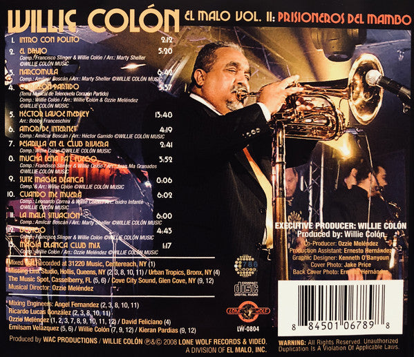 CD Willie Colón – El Malo Vol. II: Prisioneros Del Mambo
