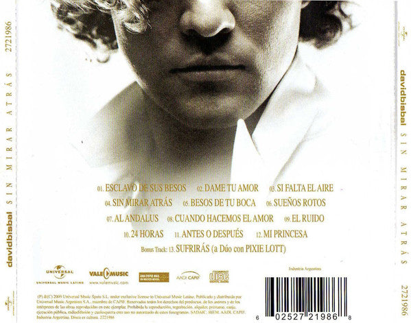 CD David Bisbal – Sin mirar atrás