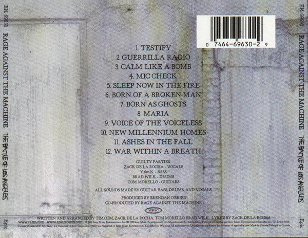 CD Rage Against The Machine – The Battle Of Los Angeles