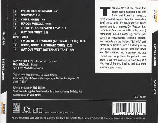 CD Sonny Rollins – Way Out West