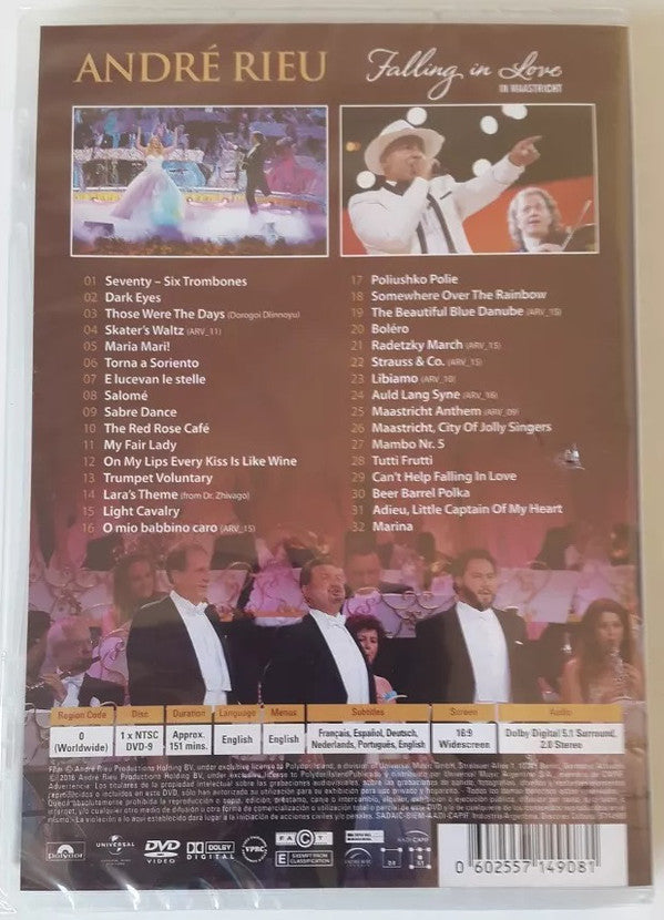 DVD André Rieu And His Johann Strauss Orchestra* ‎– Falling In Love In Maastricht