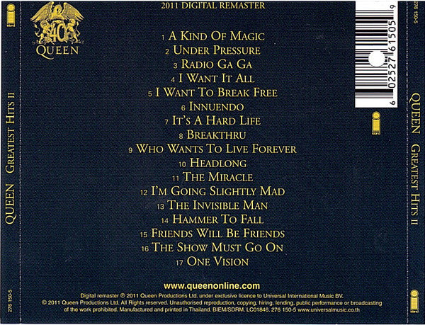 CD Queen ‎– Greatest Hits II