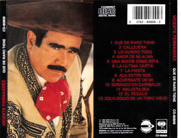 CD Vicente Fernandez - Que De Raro Tiene