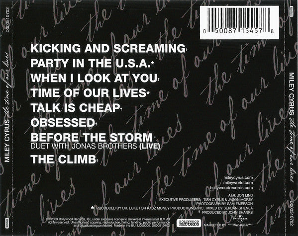 CD Miley Cyrus – The Time Of Our Lives
