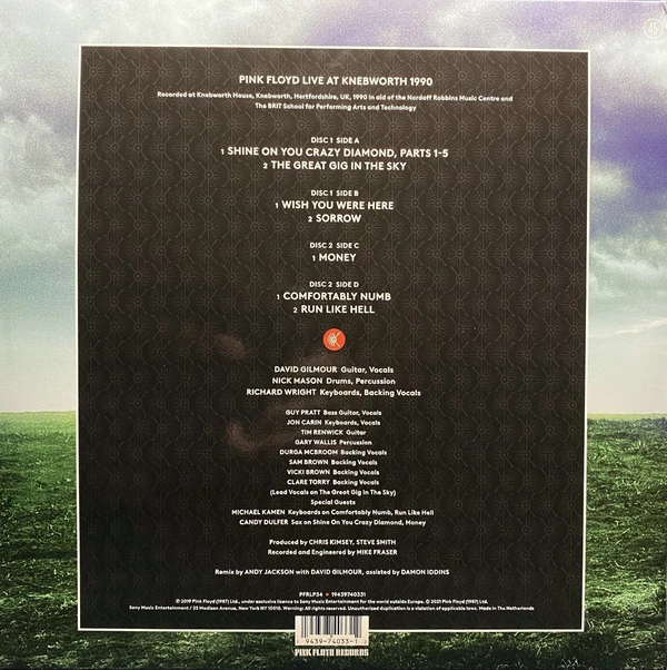 LP X2 Pink Floyd – Live At Knebworth 1990