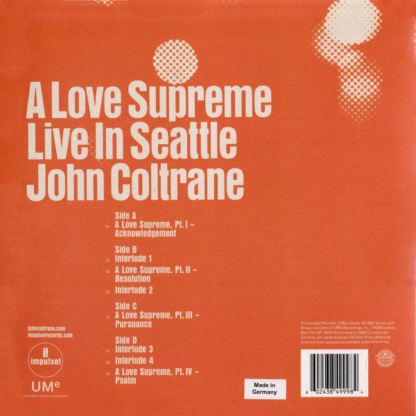 LP X2 John Coltrane – A Love Supreme (Live In Seattle)