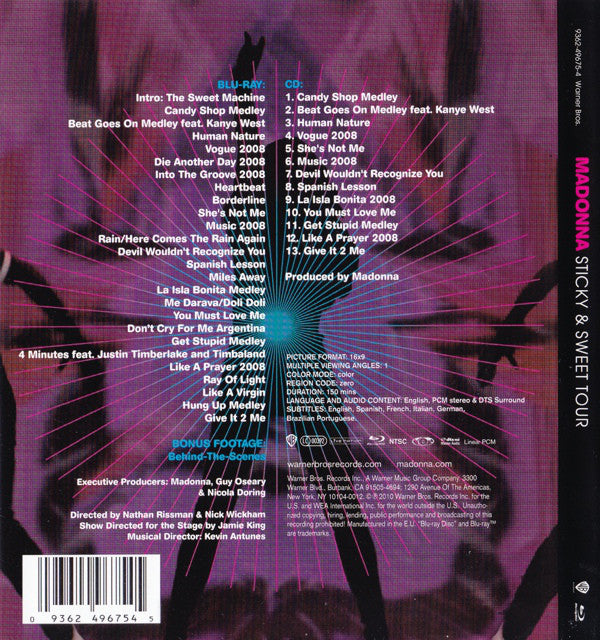 Blu-Ray Madonna ‎– Sticky & Sweet Tour