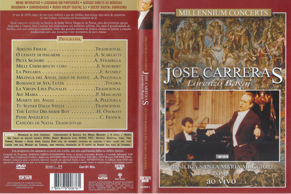 DVD Jose Carreras - Basílica Sta. Maria Maggiore Roma