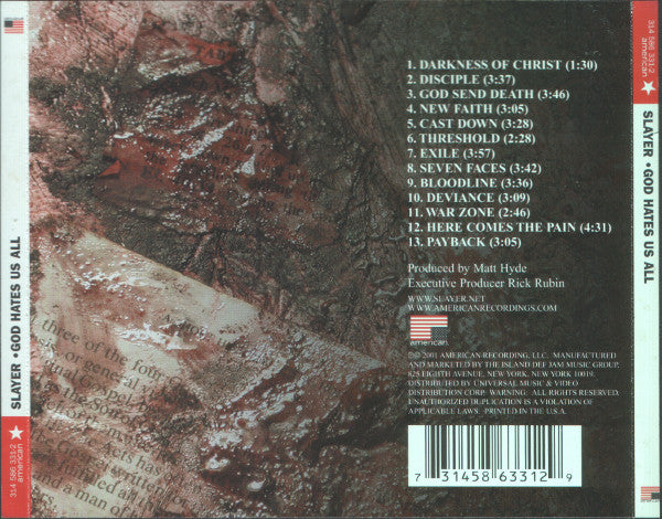 Slayer – God Hates Us All / CD