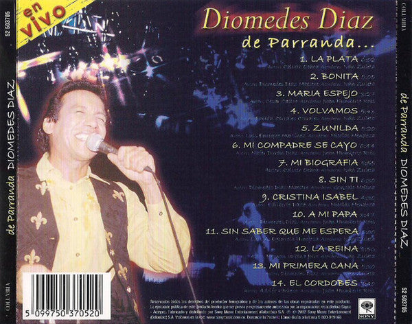 CD Diomedes Díaz - En Vivo De Parranda...