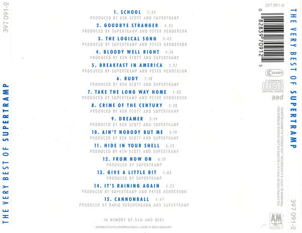 CD Supertramp – The Very Best Of Supertramp