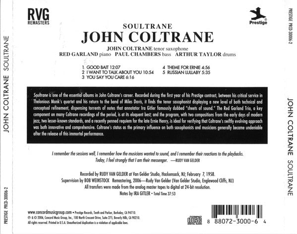 CD John Coltrane – Soultrane