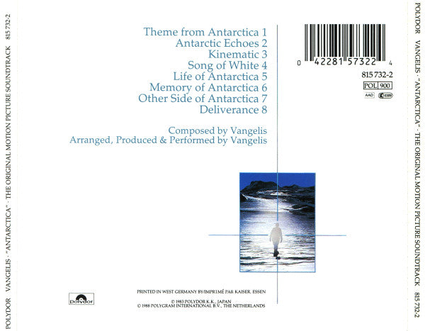 CD Vangelis – Antarctica (Music From Koreyoshi Kurahara's Film) = 南極物語