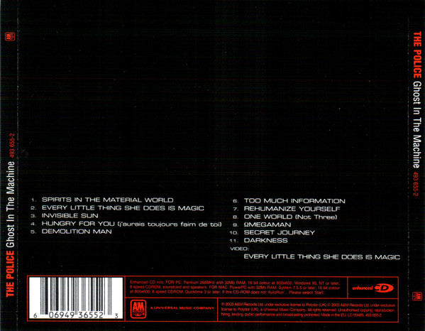 CD The Police – Ghost In The Machine