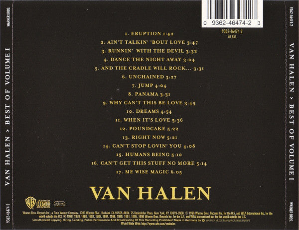 CD Van Halen - Best Of Volumen 1