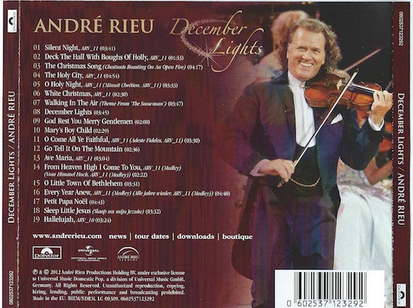 CD André Rieu ‎– December Lights