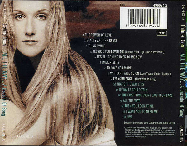 CD Celine Dion - All The Way... A Decade Of Song