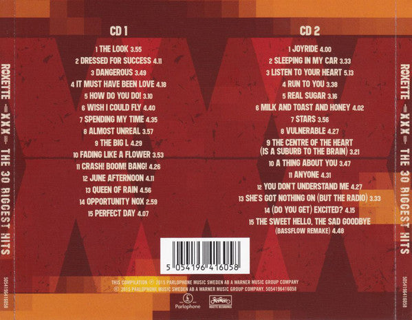 Roxette – XXX (The 30 Biggest Hits) / CD