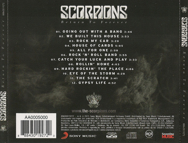 CD Scorpions - Return To Forever