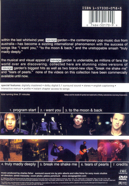 DVD Savage Garden - The Video Collection