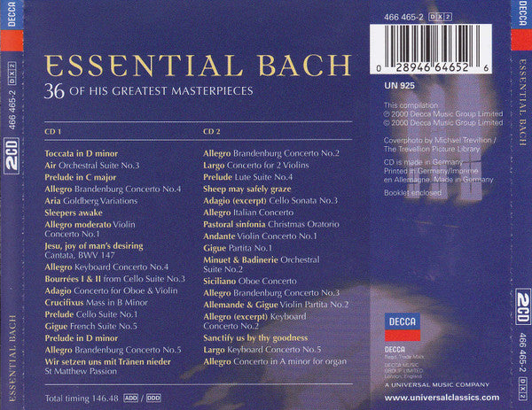 CD2X Bach – Essential Bach