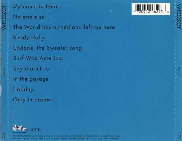 CD Weezer – Weezer