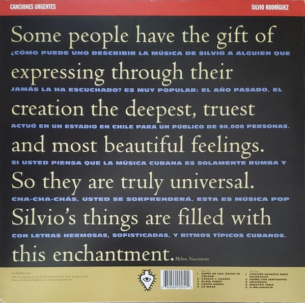 LP Silvio Rodríguez – Los Classicos De Cuba 1 - Los Grandes Exitos