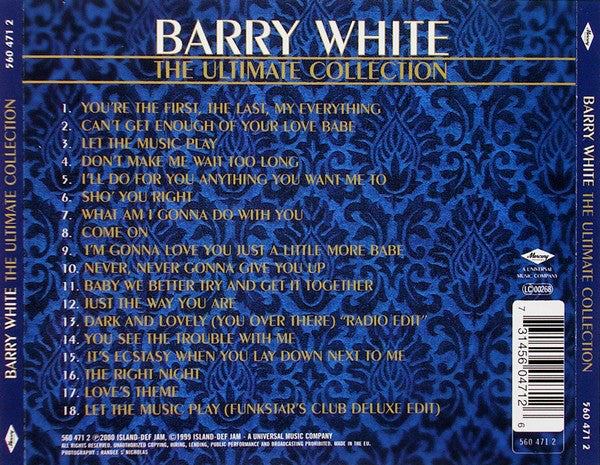 CD Barry White – The Ultimate Collection