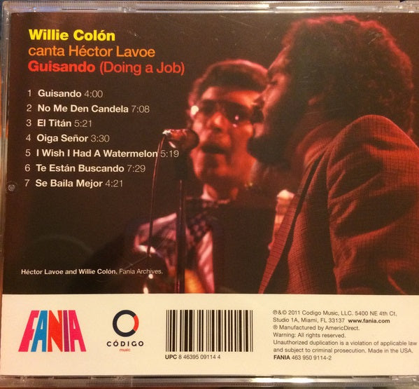 CD Willie Colon Canta Hector Lavoe – Guisando / Doing A Job